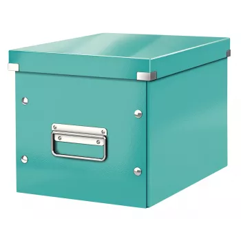 Leitz Storage Box Click & Store WOW Cube Medium, Turquoise, Kartoninė dėžė, 260 mm, 260 mm, 240 mm