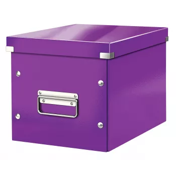 Leitz Storage Box Click & Store WOW Cube Medium, violetinė, kartoninė, 260 mm, 260 mm, 240 mm
