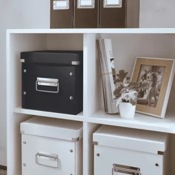 Leitz Click & Store WOW Cube Medium laikymo dėžė, juoda