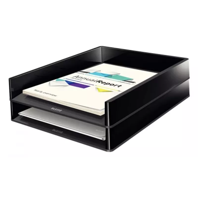 Leitz dokumentų dėklas dviejų spalvų, plastikinis, juodas, A4, 267 mm