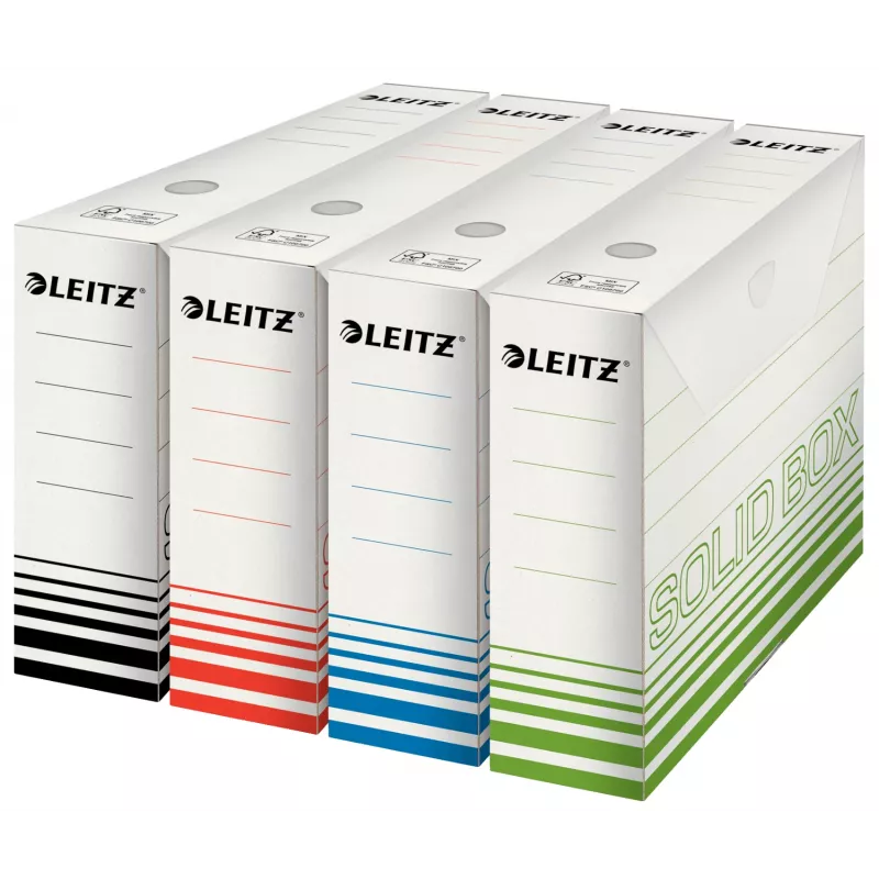 Leitz 61270001 dėžutė dokumentams kartoninė juoda, balta