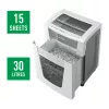 Smulkintuvas Leitz IQ Office Pro P5, mikro pjūvis, 23 cm, 2 x 15 mm, 30 L, 300 lapų, 55 dB