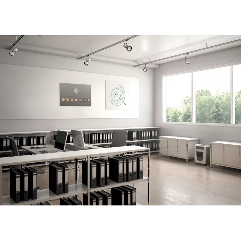 Smulkintuvas Leitz IQ Office Pro P5, mikro pjūvis, 23 cm, 2 x 15 mm, 30 L, 300 lapų, 55 dB