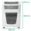 Leitz IQ Office Pro popieriaus smulkintuvas P4, kryžminis pjovimas, 23 cm, 4 x 40 mm, 30 l, 275 lapų, 55 dB
