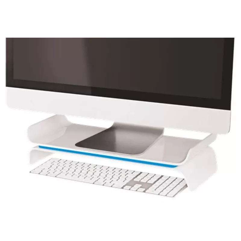 Pikolo stovas monitoriui Leitz Ergo WOW reguliuojamas, 68.6 cm (27 col.), mėlynas, baltas