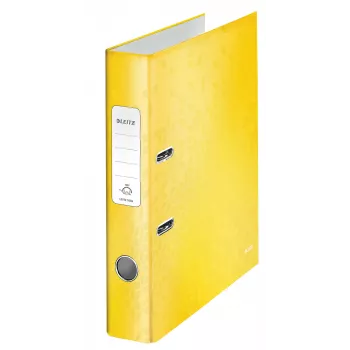 Leitz Lever Arch File 180° WOW laminuotas A4/50 mm, geltonas