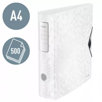 Leitz Lever Arch File Active PP WOW A4/80mm baltas