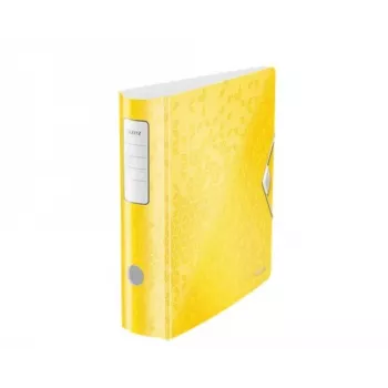 Leitz Lever Arch File Active PP WOW A4/80mm geltonas