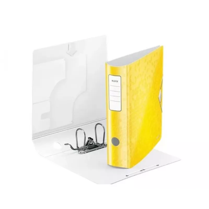 Leitz Lever Arch File Active PP WOW A4/80mm geltonas