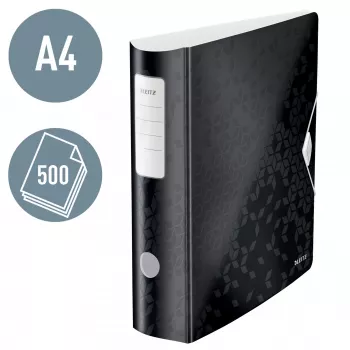 Leitz Lever Arch File Active PP WOW A4/80mm segtuvas, juodas