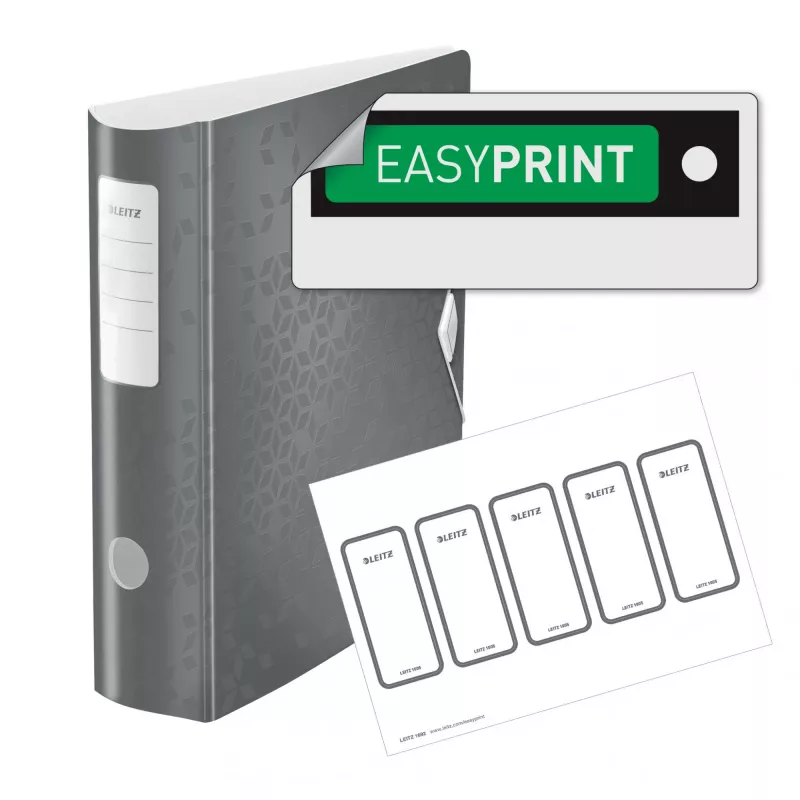 Leitz Lever Arch File Active PP WOW A4/80mm segtuvas, juodas