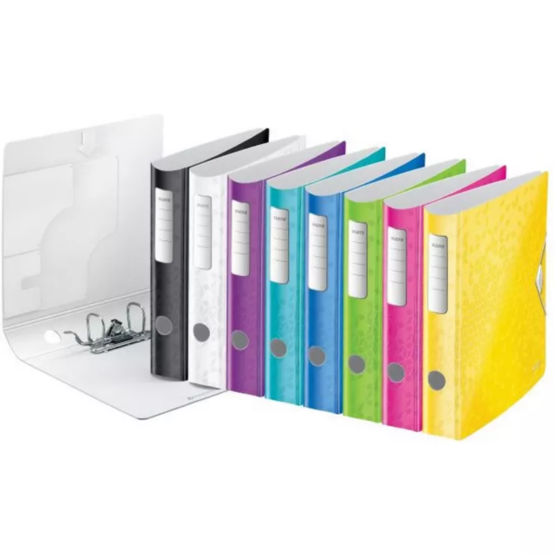 Leitz Lever Arch File Active PP WOW A4/65mm, juodas, polifoamas, 350 lapų