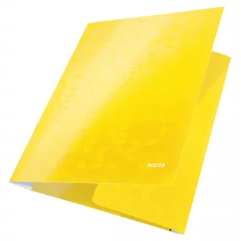 Leitz 3-Flap Folder WOW Card/POB A4 – pristatymo aplankas, polipropilenas, geltona, 250 lapų