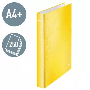 Leitz Ringbinder WOW Laminuotas A4+ 2DR/25 mm, geltonas