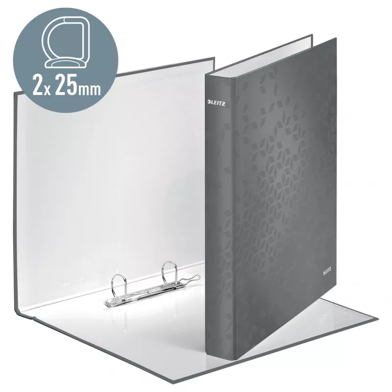 Leitz Ringbinder WOW Laminuotas A4+ 2DR/25 mm, geltonas