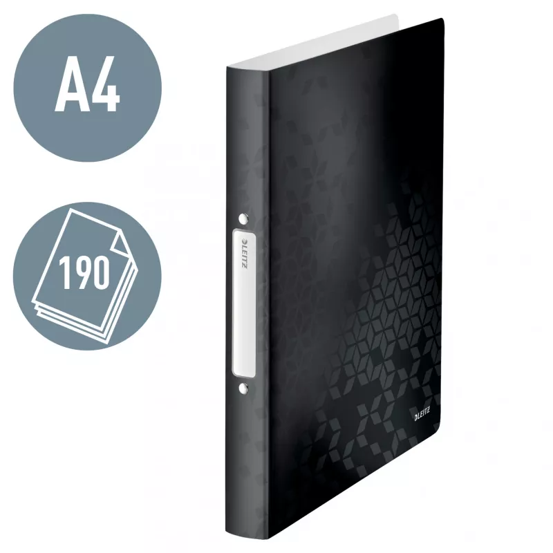 Leitz Ringbinder WOW PP A4 2RR/25mm, juodas