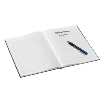 Leitz Notebook WOW A4 languotas kietu viršeliu 90g/80 lapų, raštas, juoda