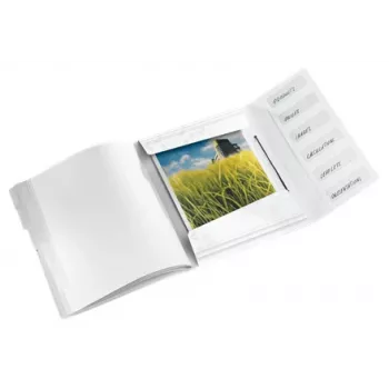 Leitz Divider Book WOW PP 6 skirtukų, A4 segtuvas, polipropilenas, baltas, blizgus