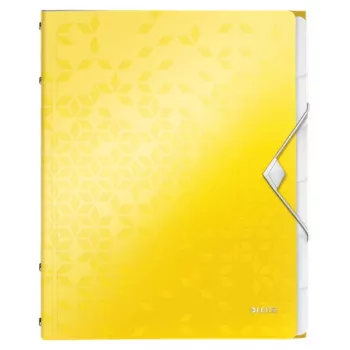 Leitz Divider Book WOW PP 6 skirtukų, A4, polipropilenas, geltona, blizgi, 200 lapų