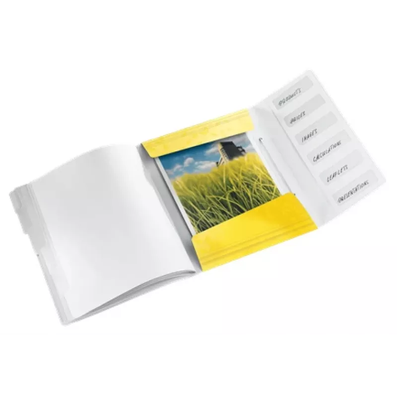 Leitz Divider Book WOW PP 6 skirtukų, A4, polipropilenas, geltona, blizgi, 200 lapų
