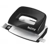 Leitz WOW Mini 2 skylių perforatorius 10 lapų, juodas/baltas