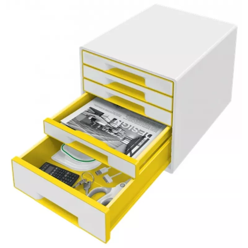 Leitz WOW Cube 5 stalčių spintelė, plastikas, 270 mm, 287 mm, 363 mm, 3.59 kg