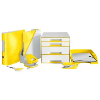 Leitz WOW dokumentų dėklas, plastikinis, geltonas, A4, 242 x 330 x 60 mm