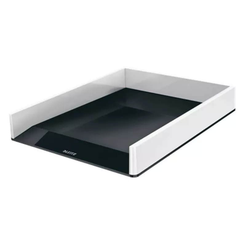 Leitz WOW dviejų spalvų dokumentų dėklas, plastikinis, juodas, baltas, A4, 267 mm, 336 mm