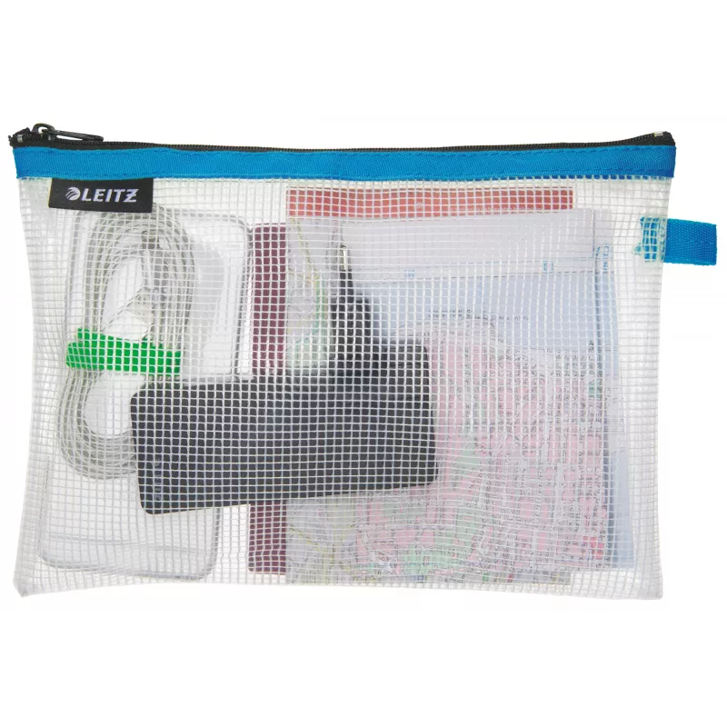 Leitz Travel Pouch WOW Medium vandeniui atsparus kelioninis maišelis, mėlynas