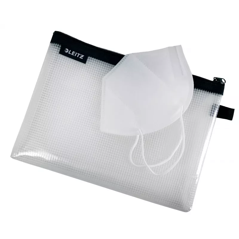 Leitz Travel Pouch vandeniui atspari WOW Medium, unisex, aksesuarų krepšys, vidutinis, užtrauktuku, juoda