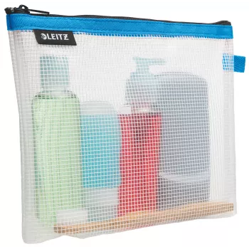 Leitz Travel Pouch Cosmetic vandeniui atsparus WOW, unisex, aksesuarų krepšys, vieno dydžio, užtrauktukas, atsparus vandeniui, mėlyna