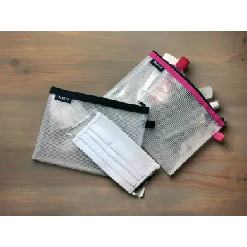 Leitz Travel Pouch Cosmetic vandeniui atsparus WOW, Unisex, Aksesuarų krepšys, Vieno dydžio, Užtrauktukas, Vandeniui atsparus, Juoda