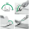 Leitz Lever Arch File 180° WOW POB/Laminuotas A4/50mm, A4, D-žiedas, Kartonas, Žalia, 350 lapų, 285 mm
