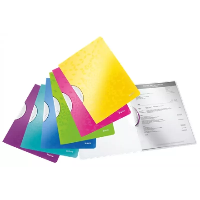 Segtuvas Leitz ColorClip WOW A4 PP, pristatymo aplankas, A4, polipropilenas (PP), žalia, blizgi, 30 lapų