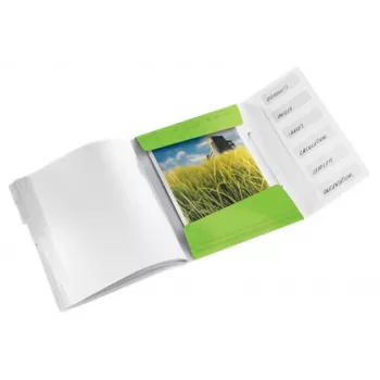 Leitz Divider Book WOW PP 6 skirtukų, Įprastas segtuvas, A4, Polipropilenas (PP), Žalia, Blizgi, 200 lapų