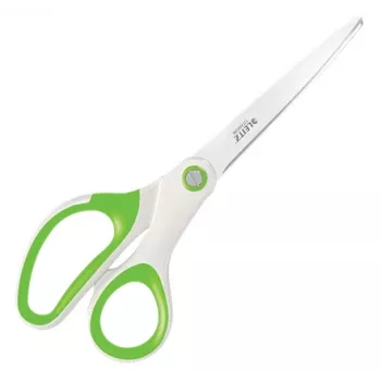 Leitz WOW Titanium biuro žirklės 205 mm, suaugusiems, tiesus pjūvis, žalios, baltos, nerūdijantis plienas