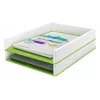 Leitz WOW dviejų spalvų dokumentų dėklas, plastikinis, žalias/ baltas, A4, 267x336 mm