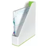 Leitz WOW dviejų spalvų žurnalų dėžutė, žalia, balta, plastikas, A4, 73 mm, 318 mm, 272 mm