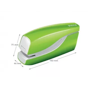 Leitz NeXXt WOW 5566 baterijinis segiklis, 10 lapų, priekinis užtaisymas, 1 cm, žalias