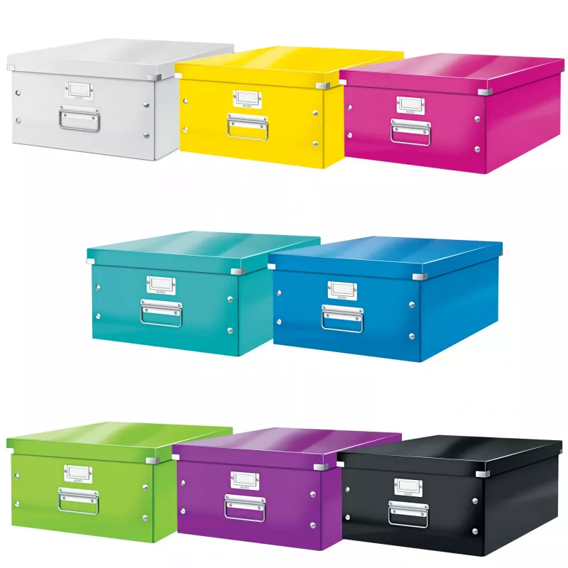 Leitz Click & Store WOW didelė laikymo dėžė, žalia, kartonas, 369 mm, 482 mm, 200 mm