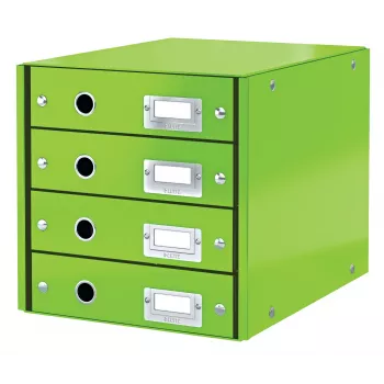 Leitz Click & Store WOW spintelė su stalčiais (4 stalčiai), Žalia, Kartonas, 286 mm, 356 mm, 282 mm