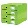 Leitz Click & Store WOW spintelė su stalčiais (4 stalčiai), Žalia, Kartonas, 286 mm, 356 mm, 282 mm