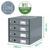 Leitz Click & Store WOW spintelė su stalčiais (4 stalčiai), Žalia, Kartonas, 286 mm, 356 mm, 282 mm