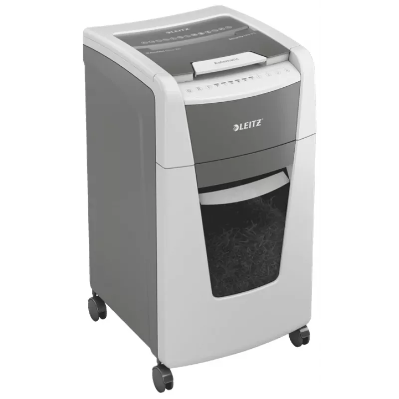 Leitz IQ Autofeed Office 300 automatinis popieriaus smulkintuvas P5, mikro pjūvis, 22 cm, 2 x 15 mm, 60 L, 700 lapų, 55 dB
