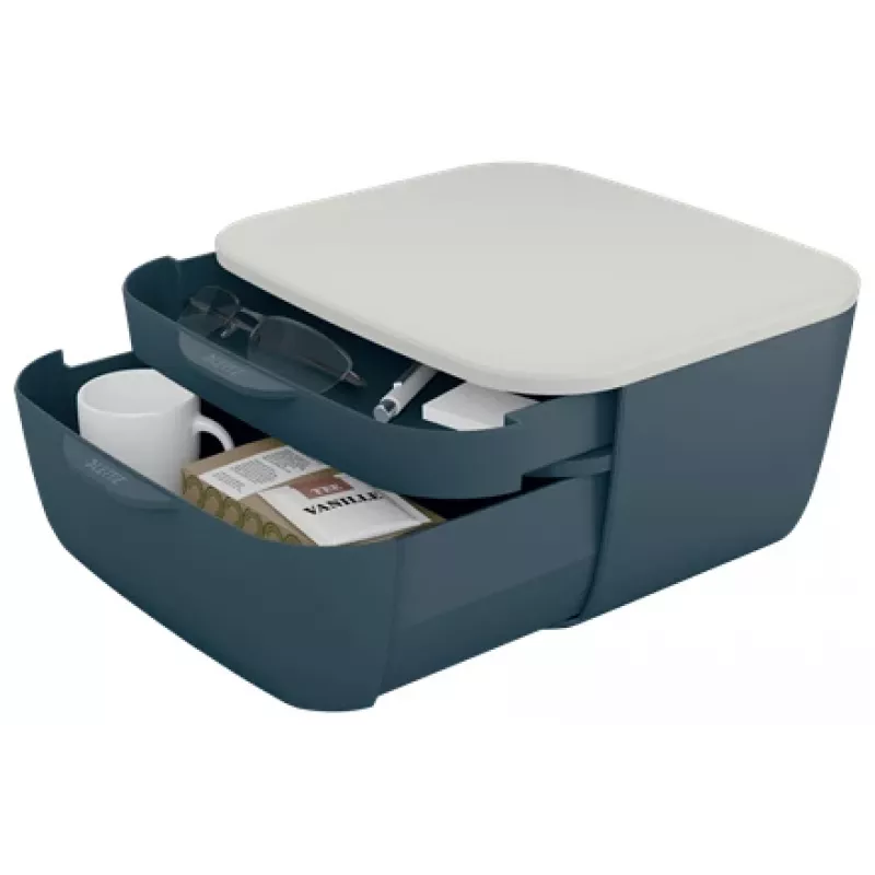 Leitz Cosy spintelė su stalčiais, 2 stalčiai, polistirenas (PS), juoda, balta, 1 vnt., 251 mm, 143 mm