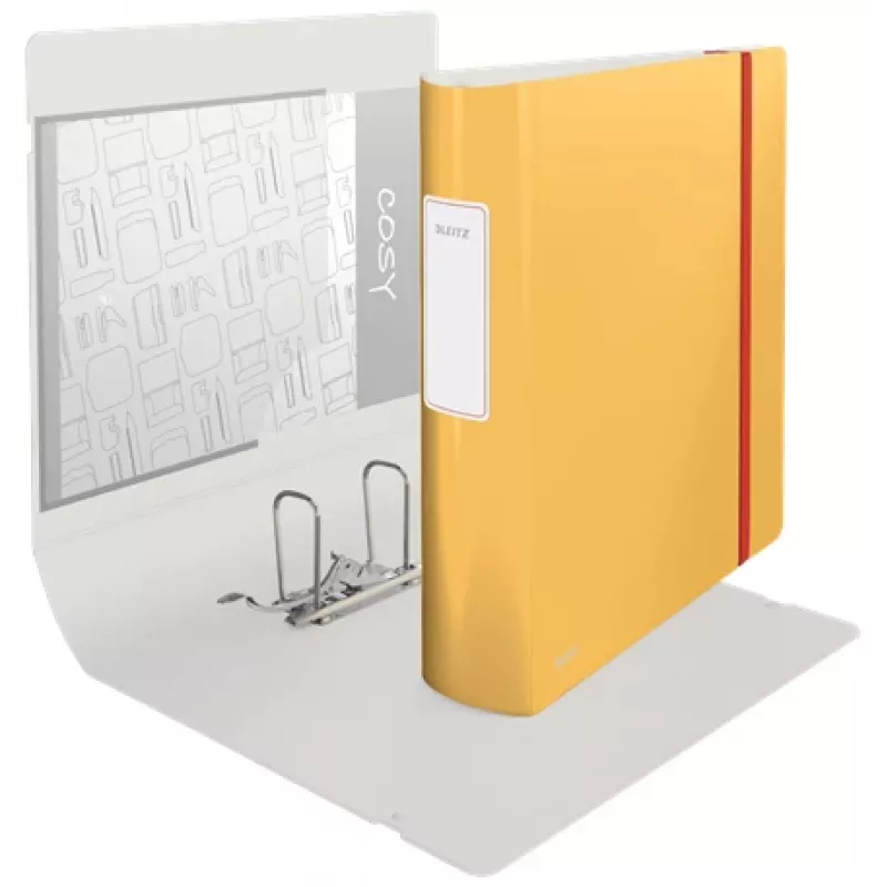 Leitz 180° Active Cosy segtuvas su svirtimi 80 mm, A4, poliuretanas, geltona, 500 lapų, 80 g/m², 8,2 cm