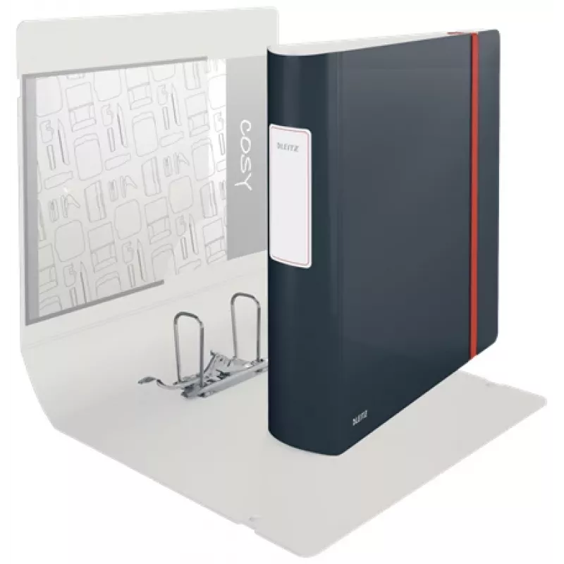 Leitz 180° Active Cosy segtuvas su svirtimi 80 mm, A4, poliuretano putplastis, juodas
