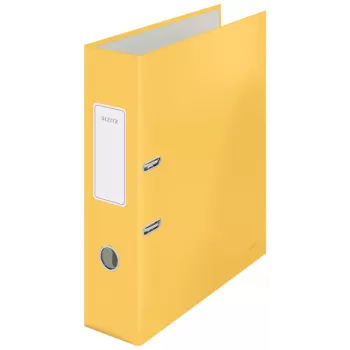 Leitz 180° Cosy minkšto prisilietimo segtuvas su svirtimi 80 mm, A4, kartonas, geltona, tekstūruotas paviršius, 600 lapų, 80 g/m²
