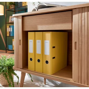 Leitz 180° Cosy minkšto prisilietimo segtuvas su svirtimi 80 mm, A4, kartonas, geltona, tekstūruotas paviršius, 600 lapų, 80 g/m²