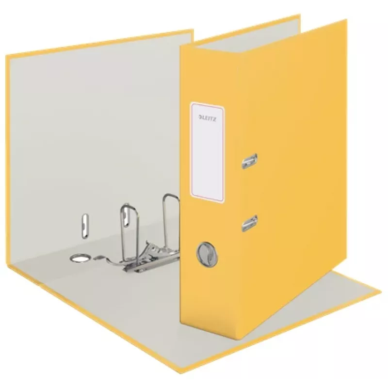 Leitz 180° Cosy minkšto prisilietimo segtuvas su svirtimi 80 mm, A4, kartonas, geltona, tekstūruotas paviršius, 600 lapų, 80 g/m²